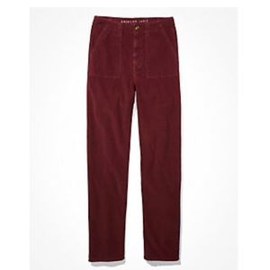 American eagle light weight corduroy highest waist baggy straight pant